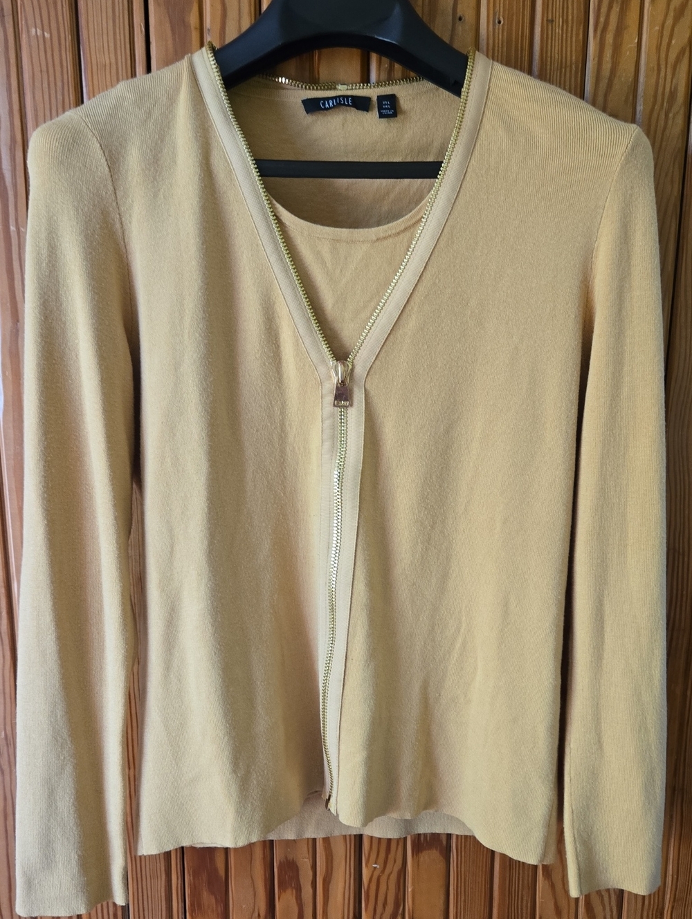 Carlisle 2-Piece Knit Twin Set - Zip-Front Cardigan & Matching Shell Tank